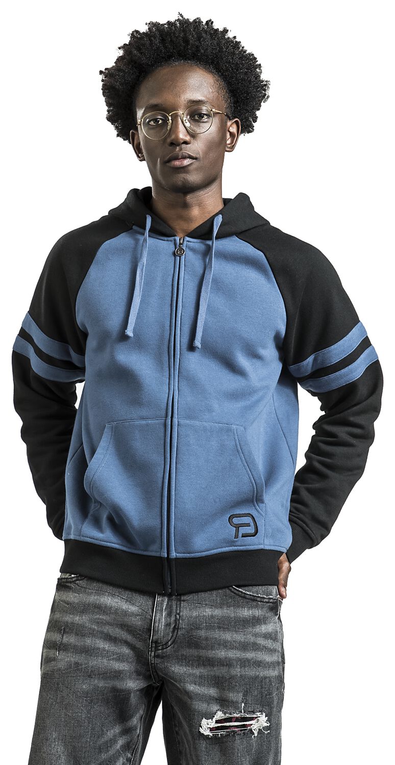Sweat à capuche zippé Noir/Bleu | RED by EMP Sweat-shirt zippé à capuche