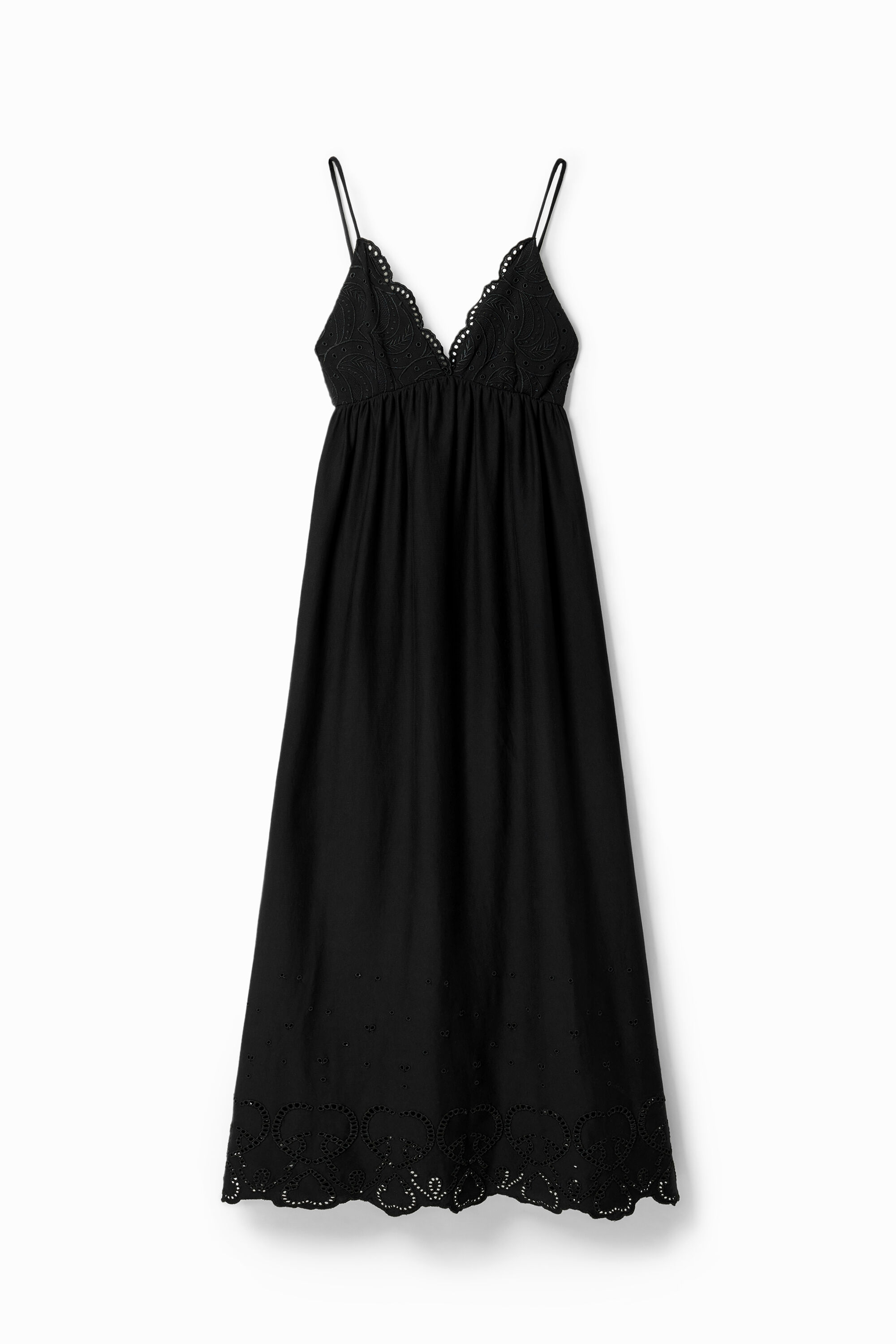Vestido longo de renda