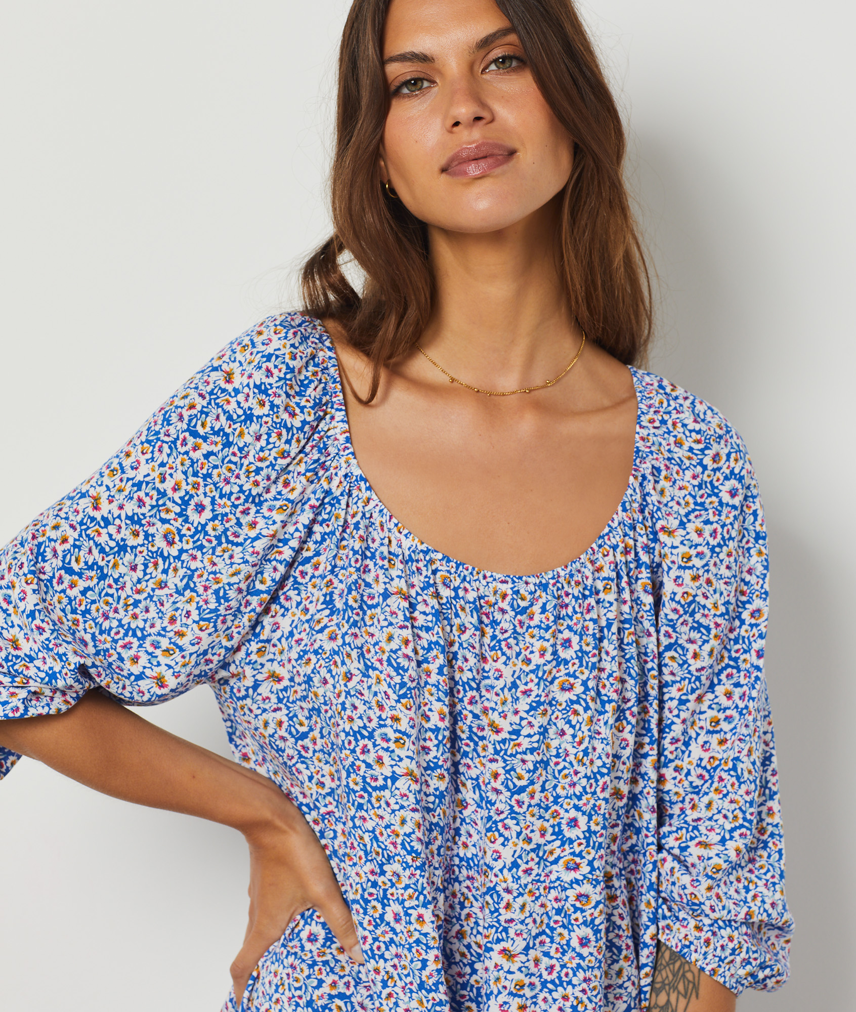 Robe fluide imprimée