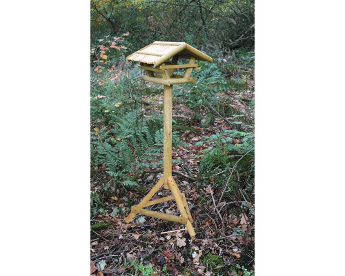 XXL vogelhuisje inclusief standaard en rieten dak 44x44x80 cm