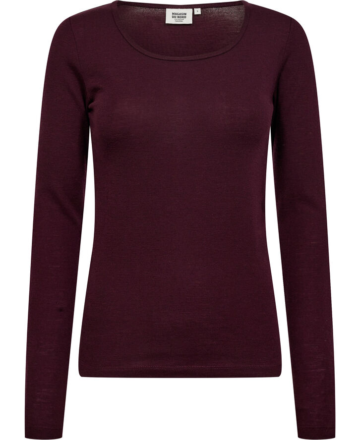 Magasin du Nord Collection Celia 3 - 100% RWS Merino Wool Bordeaux