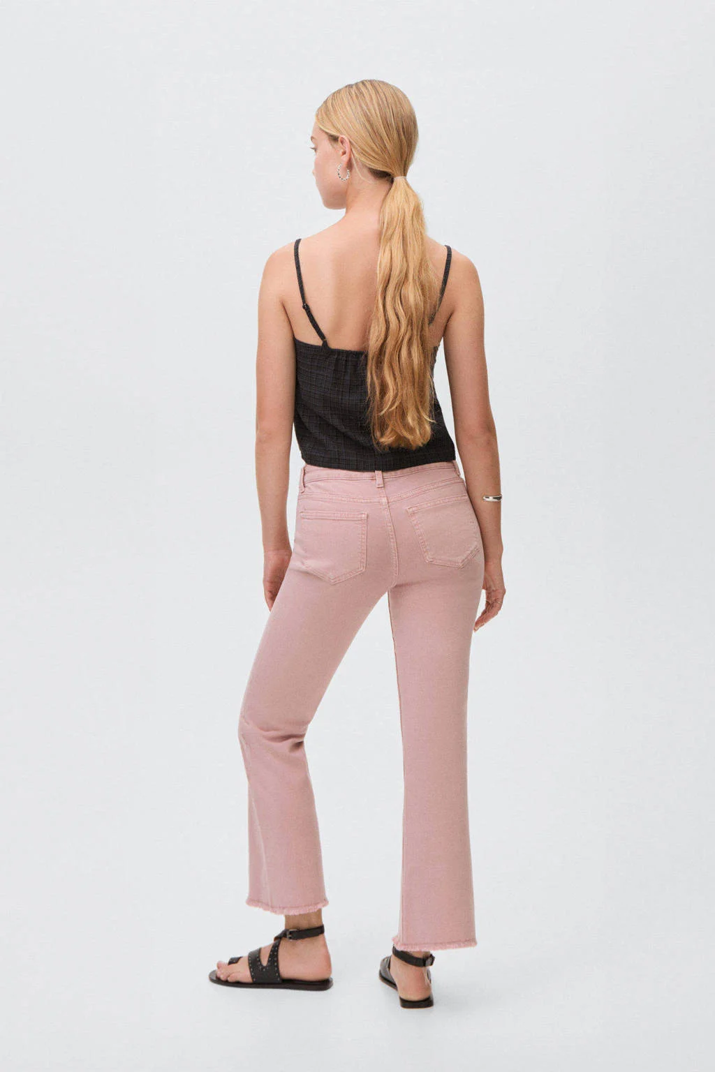 MANGO TEEN flared jeans roze