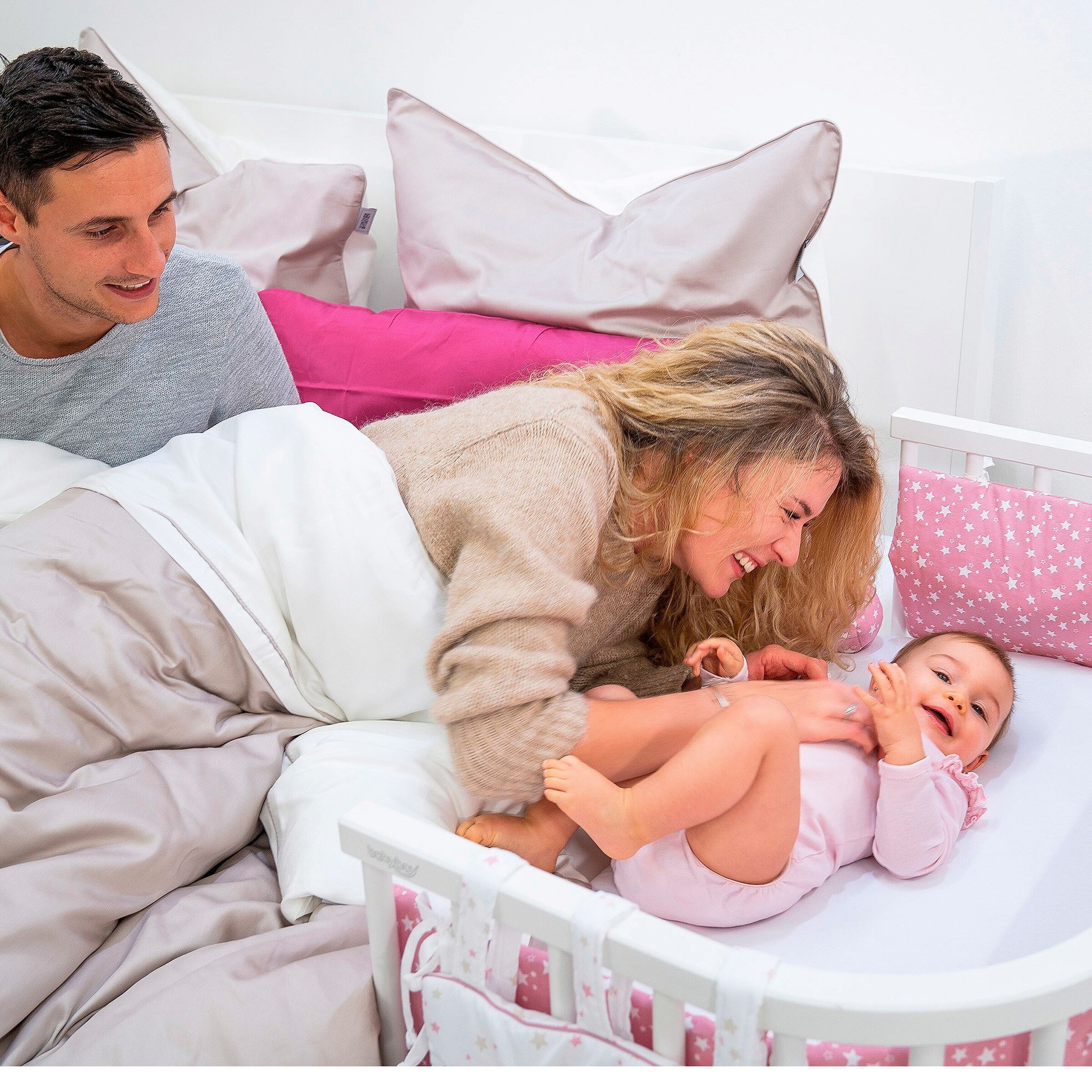 babybay® Jersey-Spannbetttuch für Beistellbett Maxi 89x50 cm weiß