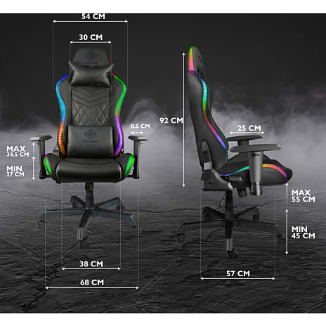 Deltaco RGB gamerstol GAM-080 - sort