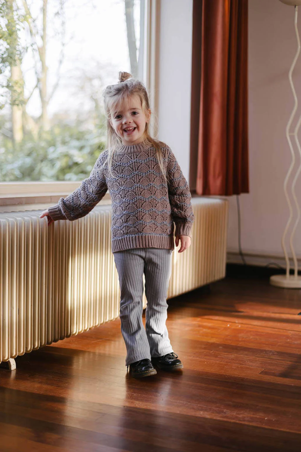 LEVV Little trui bruin gebreid