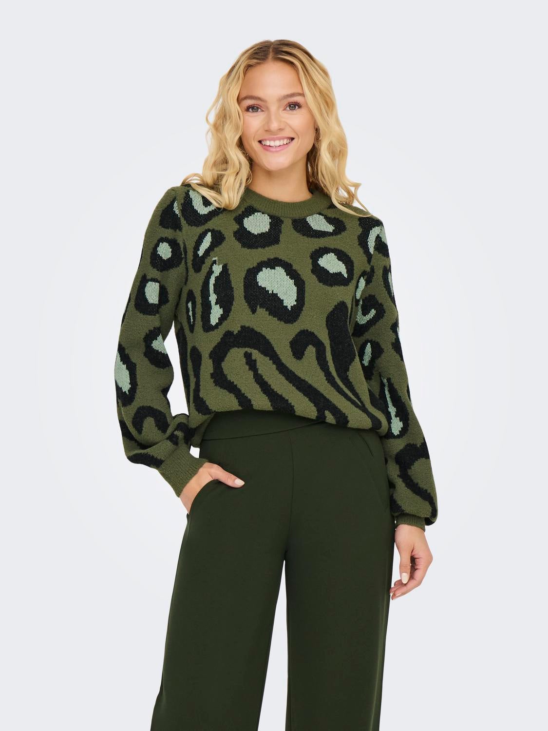 JDYLORRAINE Strickpullover Winter Moss