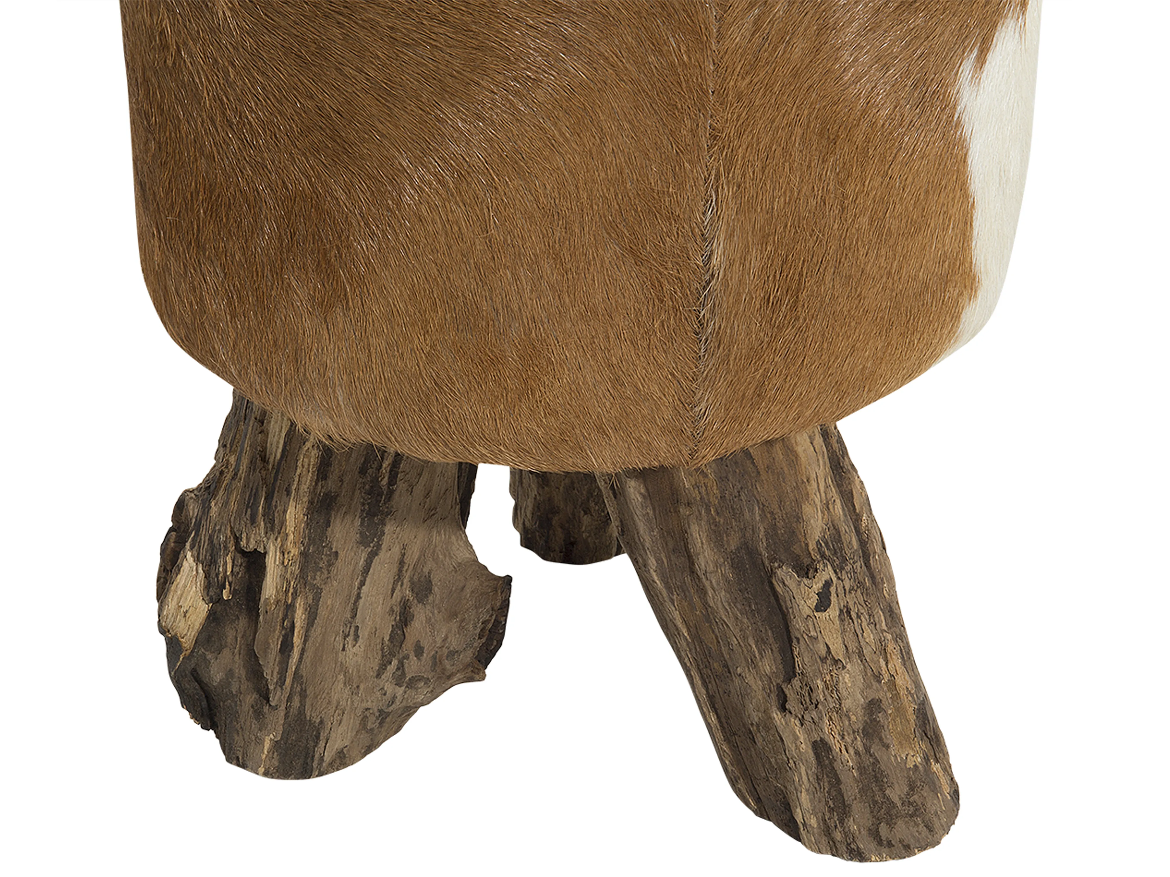 Hocker KENT Leer Goudbruin