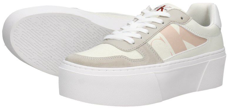 Calvin Klein Cupsole Flatform Mix Lth WN wit