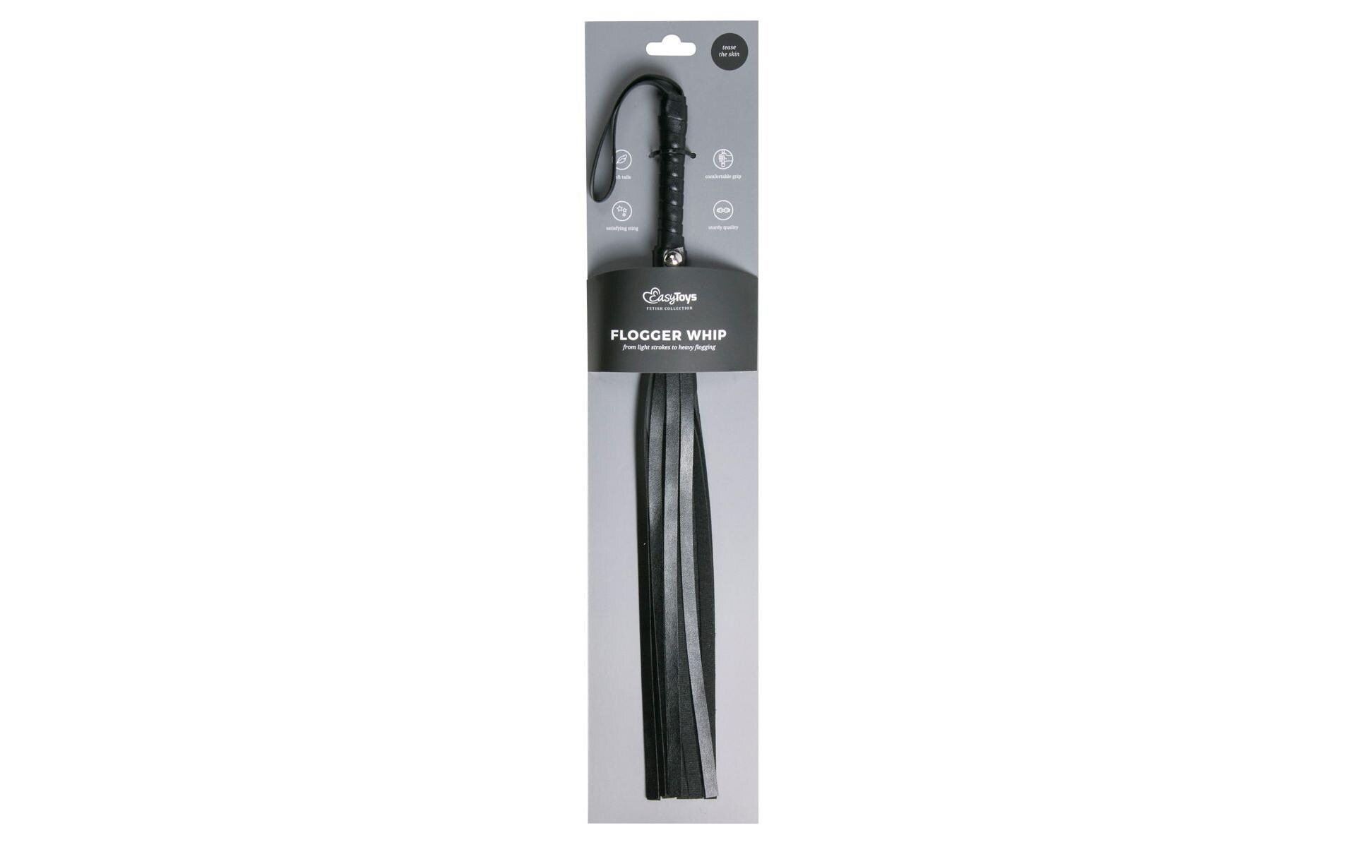 Riemenpeitsche SchwarzHochwertiges Sextoy für erotische Bondage-Spiele