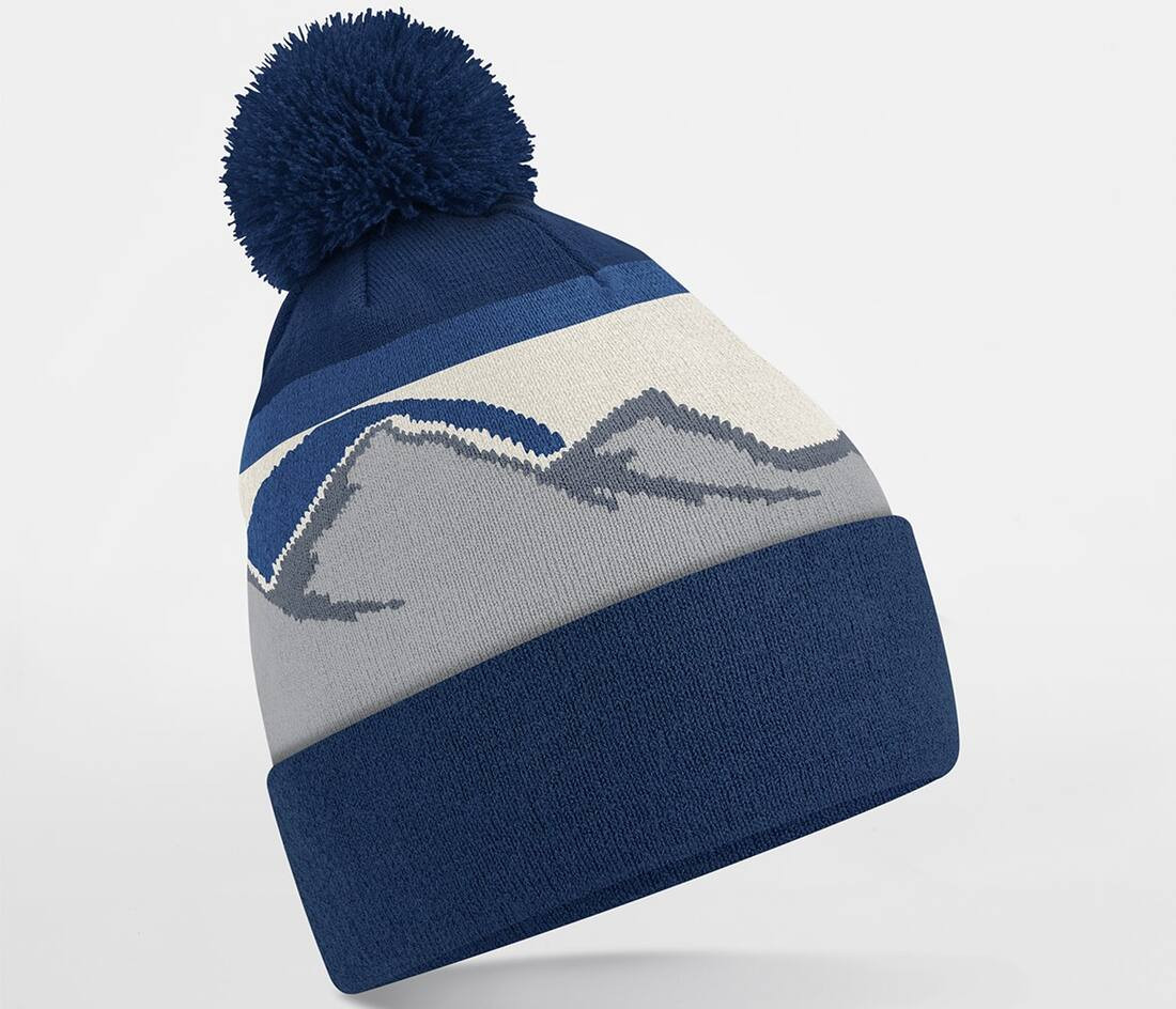 BEECHFIELD BF395R - Bonnet avec pompon Mountain Peaks