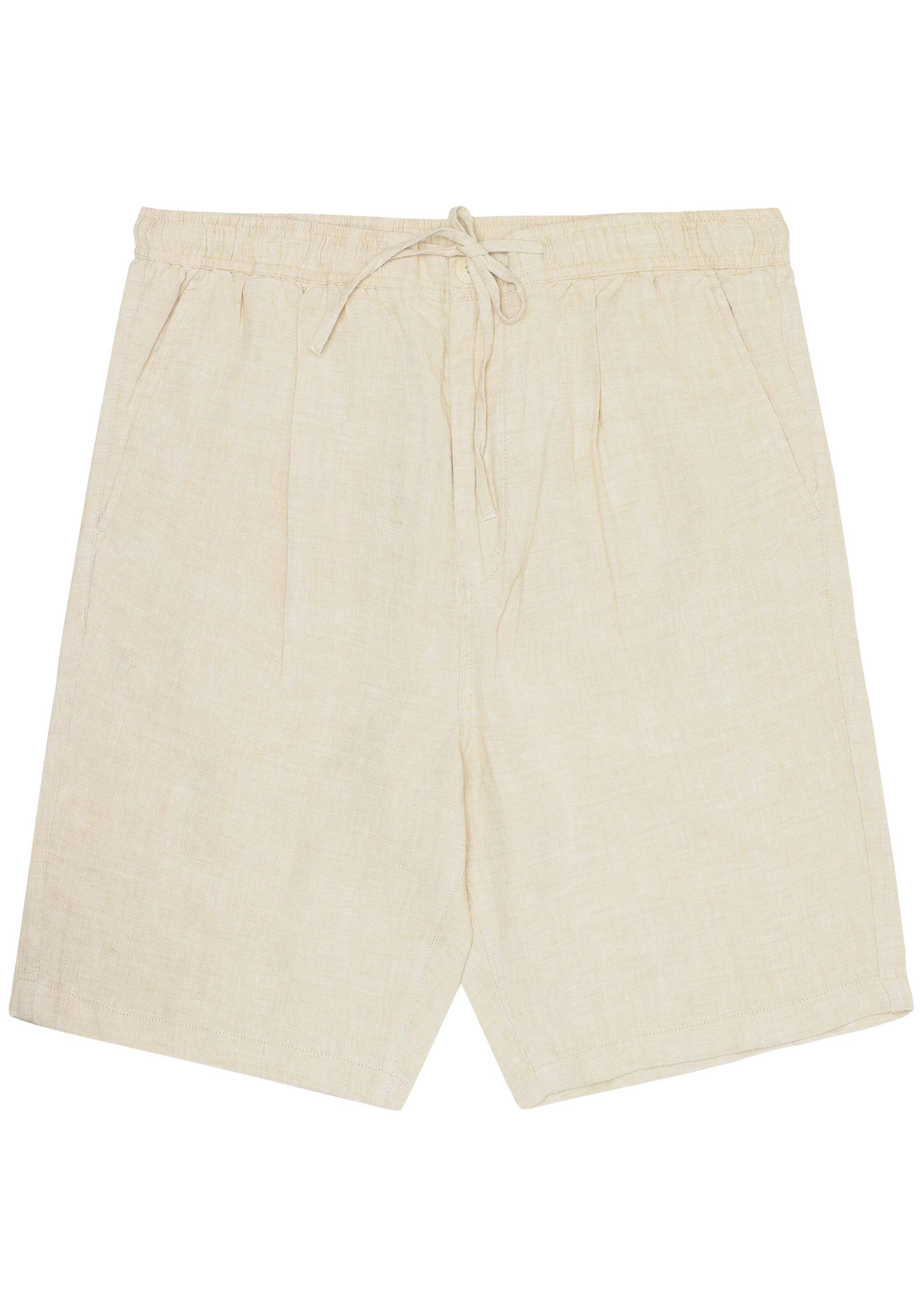 Knowledge Cotton Apparel Leinenshorts Fig Loose Yarndyed - Light Feather Gray