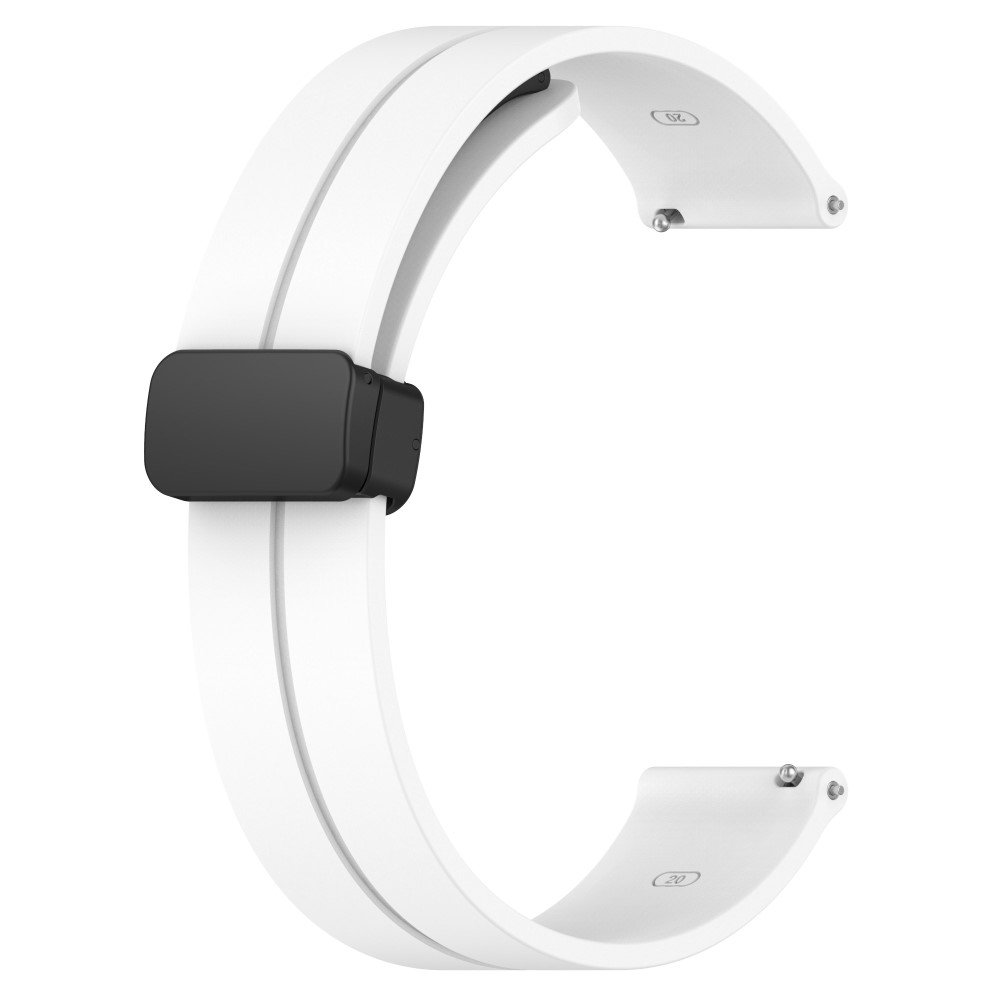 Samsung Galaxy Watch 4 (40mm) Magnet Silikon Armband Split Design (Gelenkumfang: 180 - 220mm) - Weiss