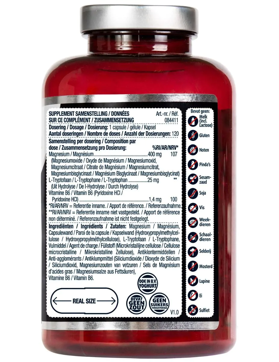 Magnesium 400 met Vitamine B6 & L-Tryptofaan