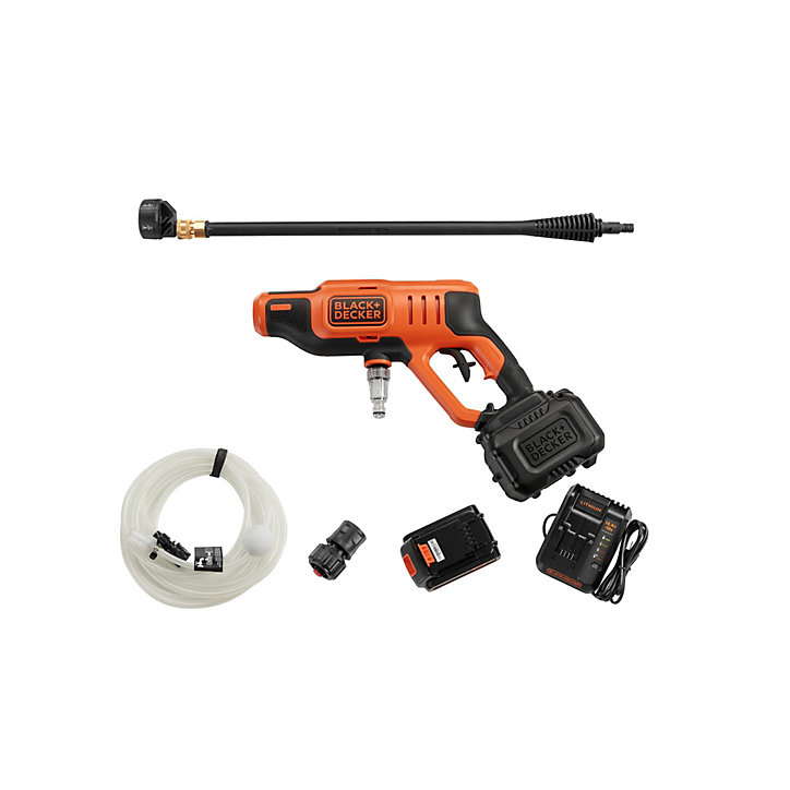 Nettoyeur à pression sans fil sur batterie 18 V Black+Decker BCPC18D1-QW 24 bars (avec 1 batterie et 1 chargeur)