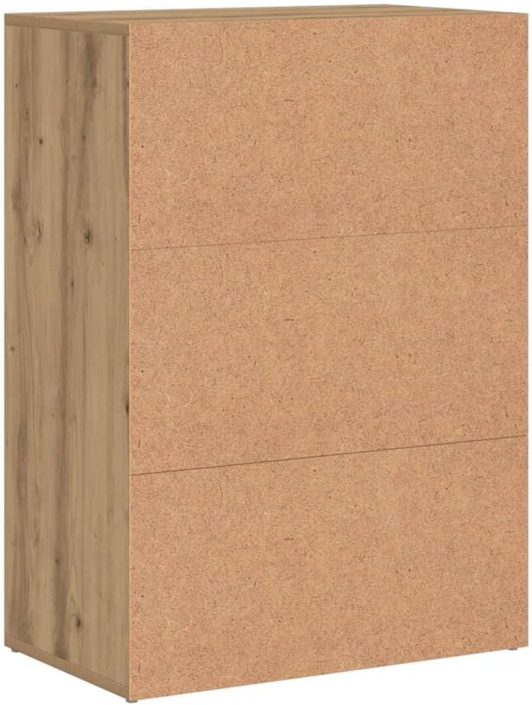 Schuhschrank Artisan-Eiche, Holzwerkstoff, 4 Fächer, mit Schublade und 2 Türen, Schuhaufbewahrung, Schuhschrank Flur, Dielen- & Flurmöbel, 60 x 35 x 84 cm