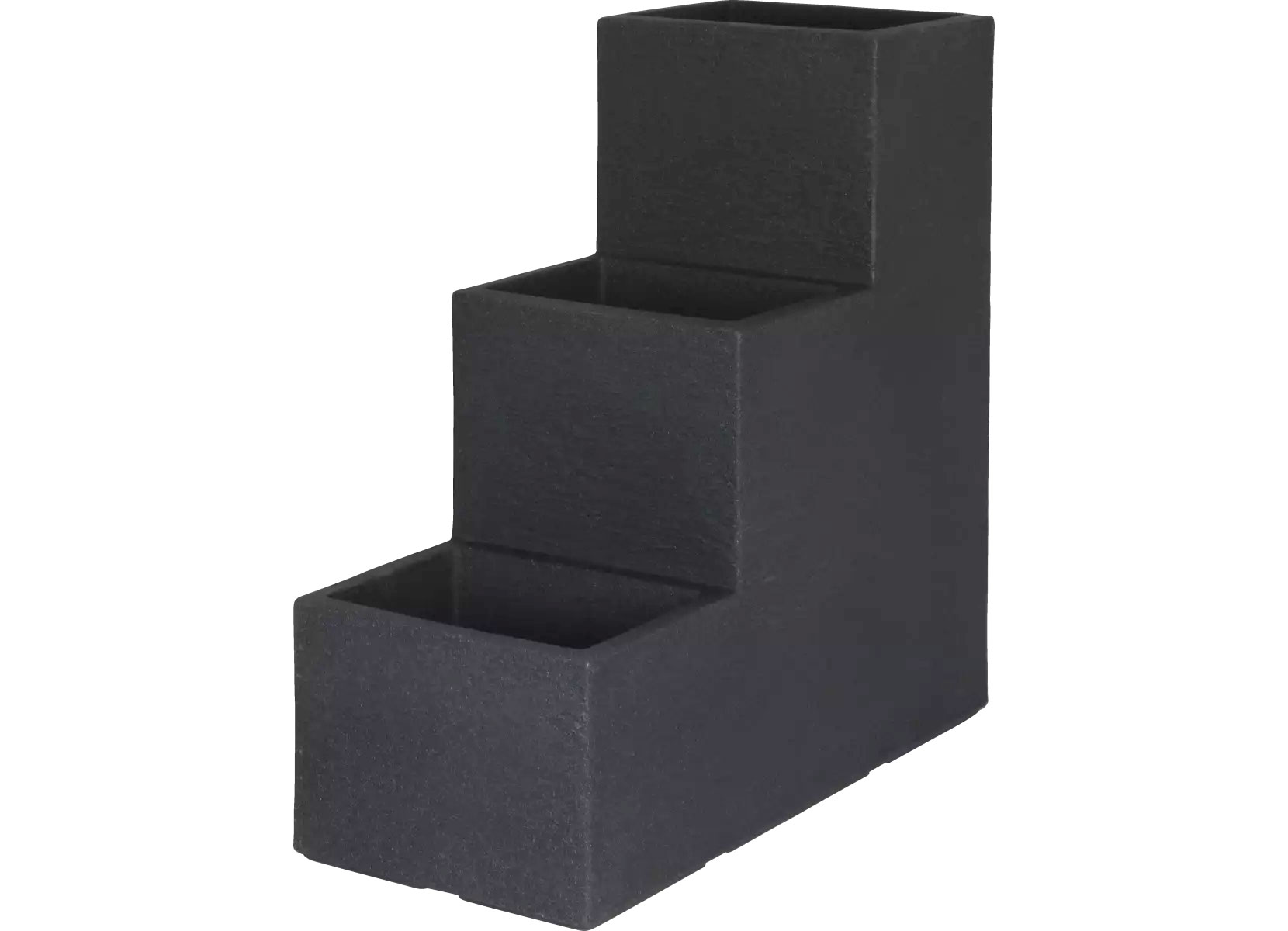 Kubus Treppentopf 59x27cm Anthrazit