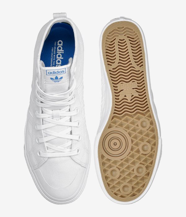 adidas Skateboarding Nizza Hi ADV Schuh (white white bluebird)