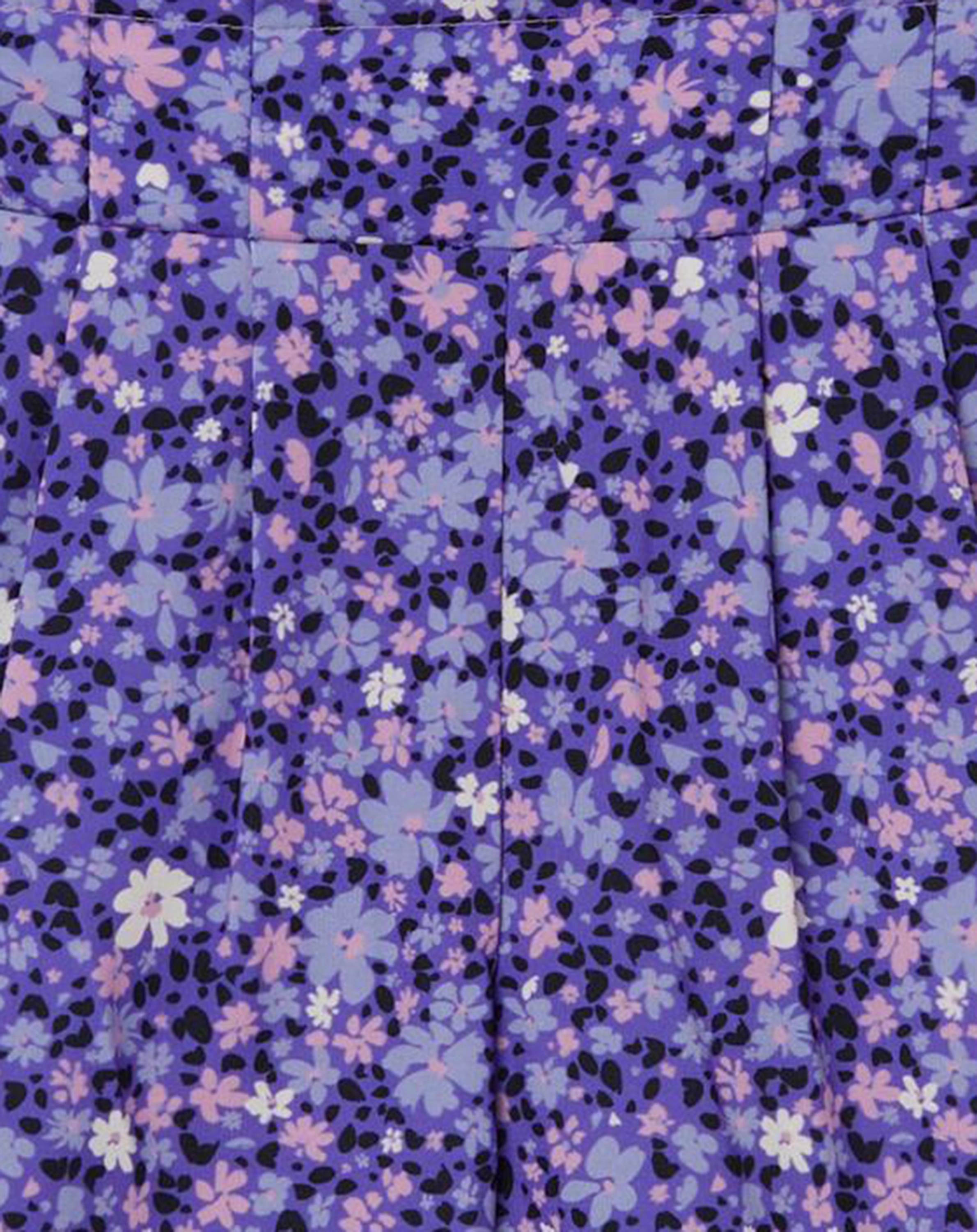 Paperbag-Shorts NKFFANN geblümt in purple opulence