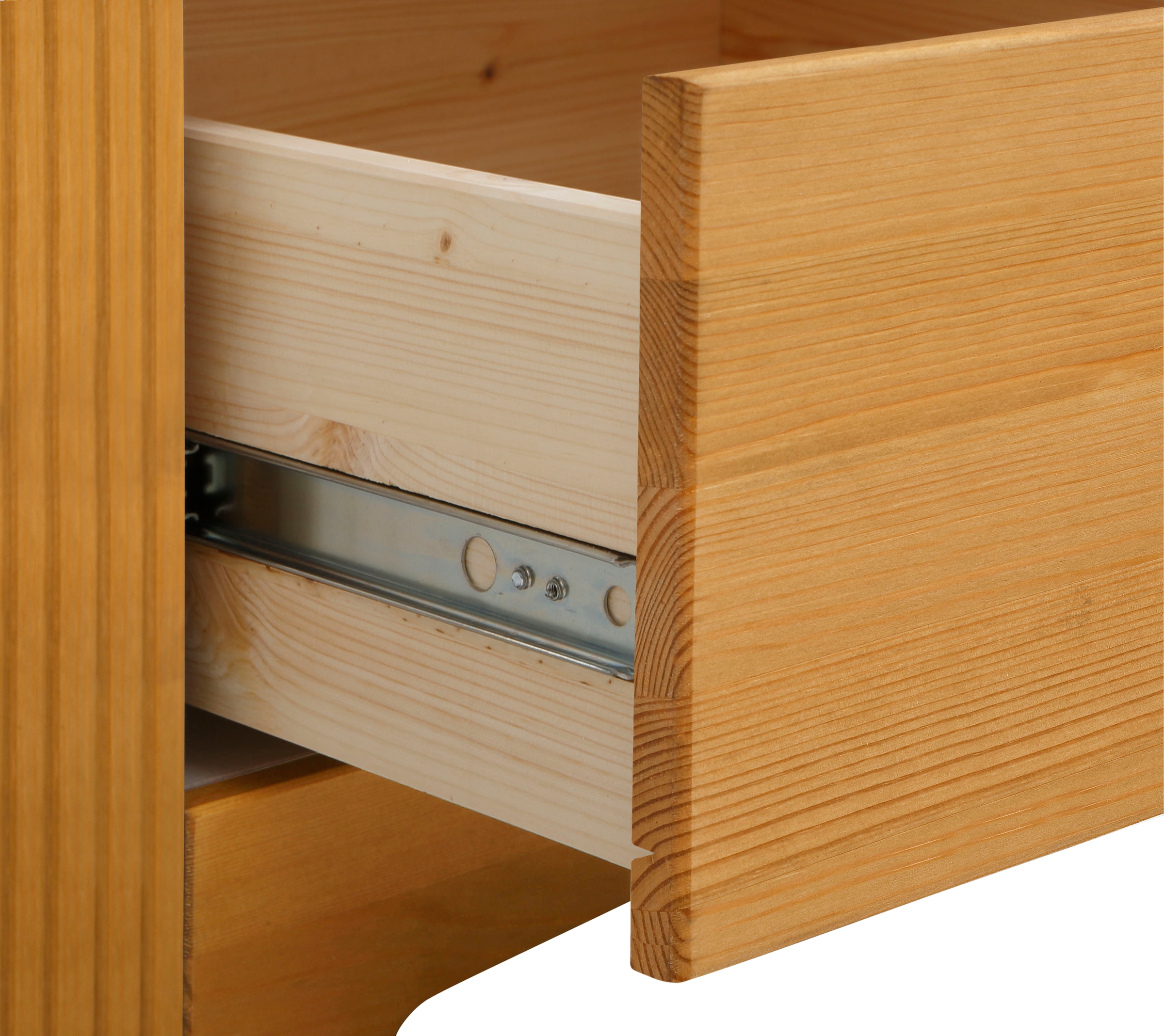 Home affaire Schiebetürenschrank »Konrad« B/H/T ca. 111/207/64 cm,  Breite 111 cm, aus massiver, FSC®-zertifizierter Kiefer