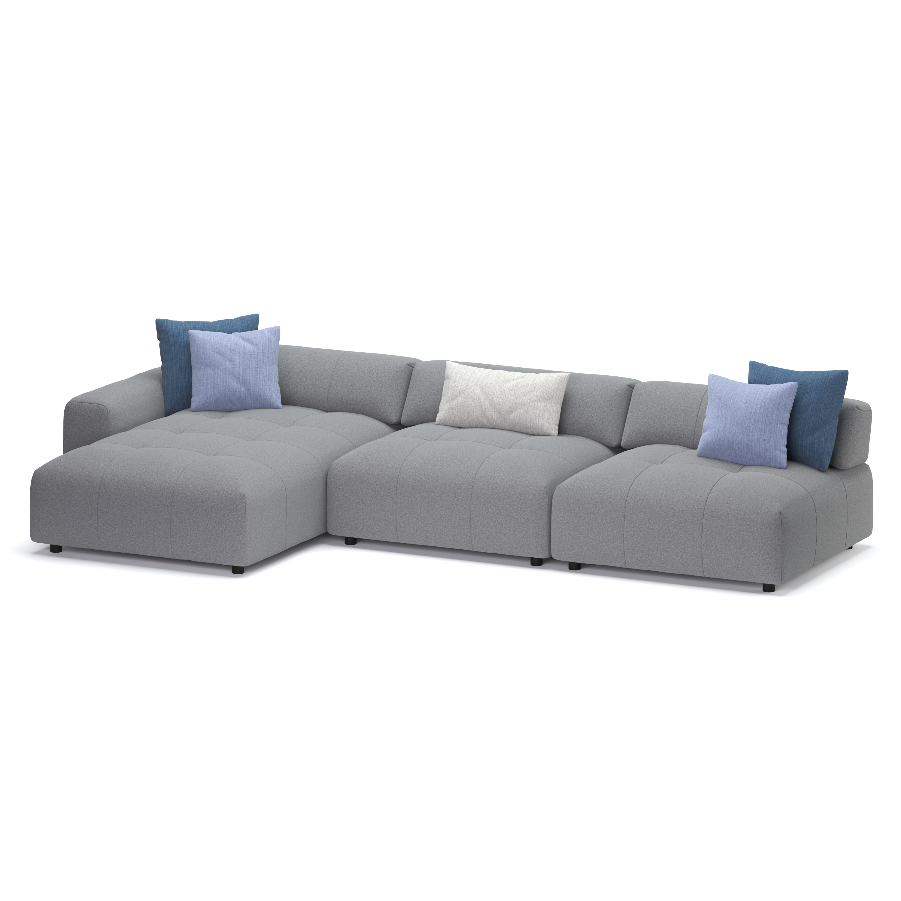 Ecksofa BONNIE links grau