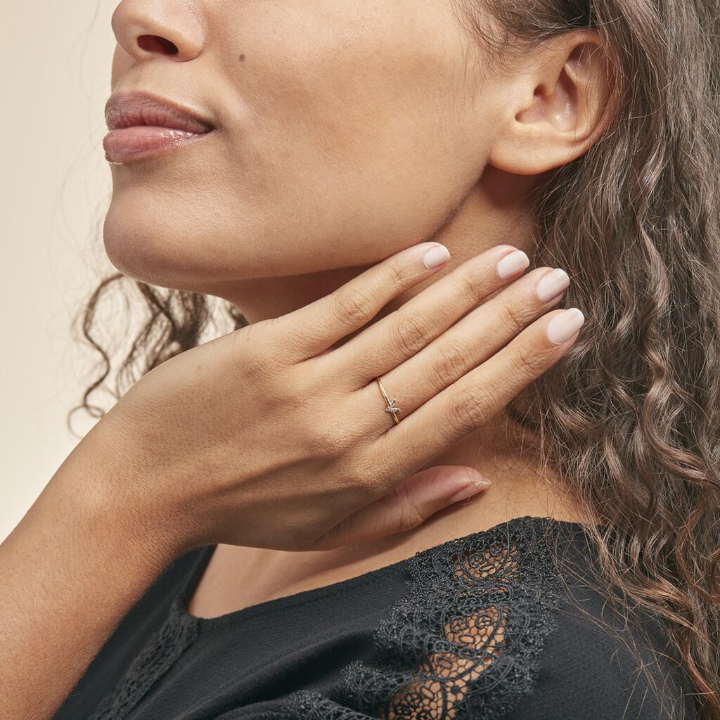 Bague De Phalange Celene Or Jaune Oxyde De Zirconium