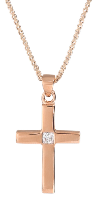 Kette - Rosé Cross Pendant