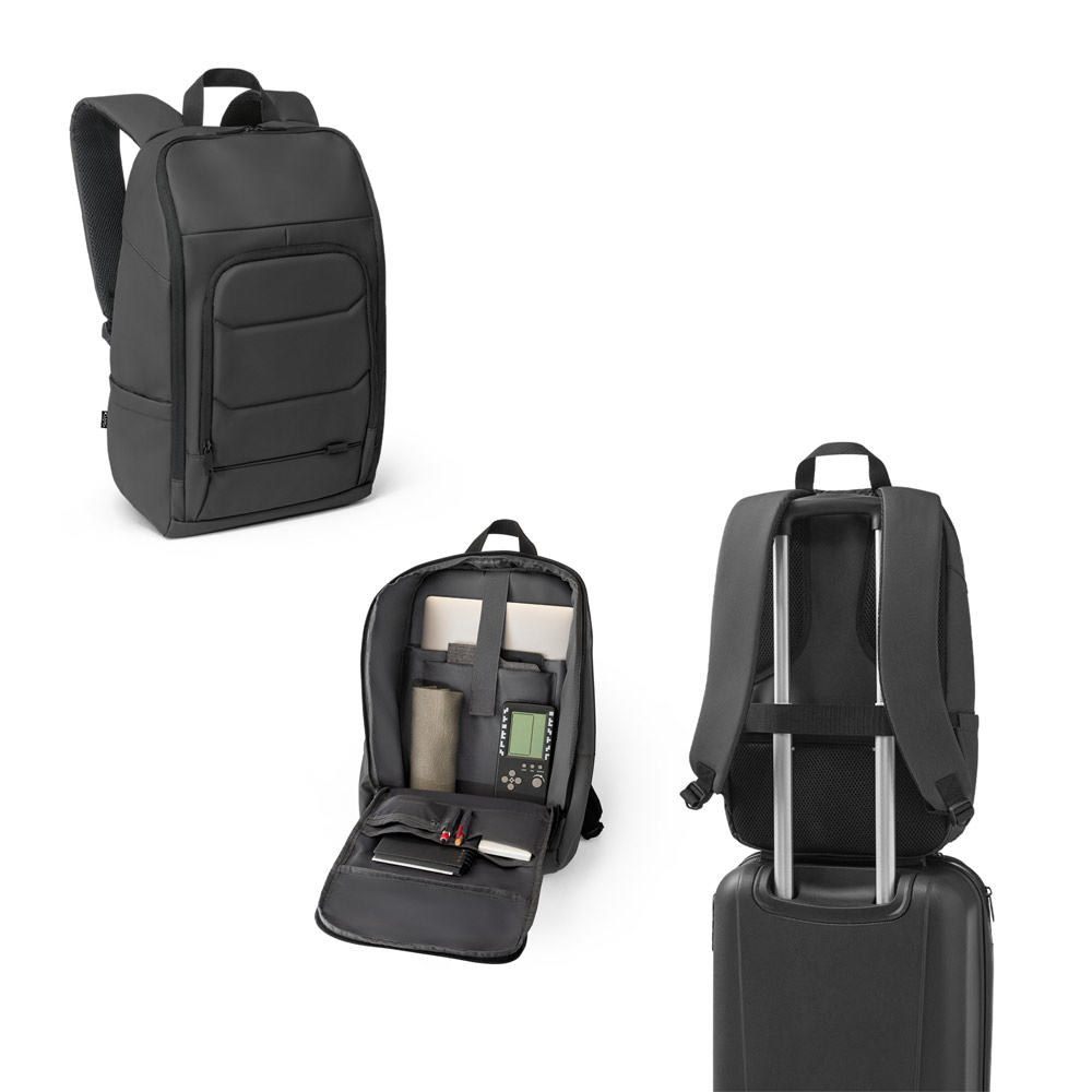 hi!dea 92193 - Sac à dos pour ordinateur portable en polyester recyclé 600D haute densité 16\