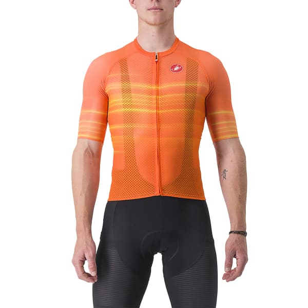 Maillot vélo CASTELLI MAILLOT CLIMBER'S 3.0 SL2 ORANGE BRILLANT