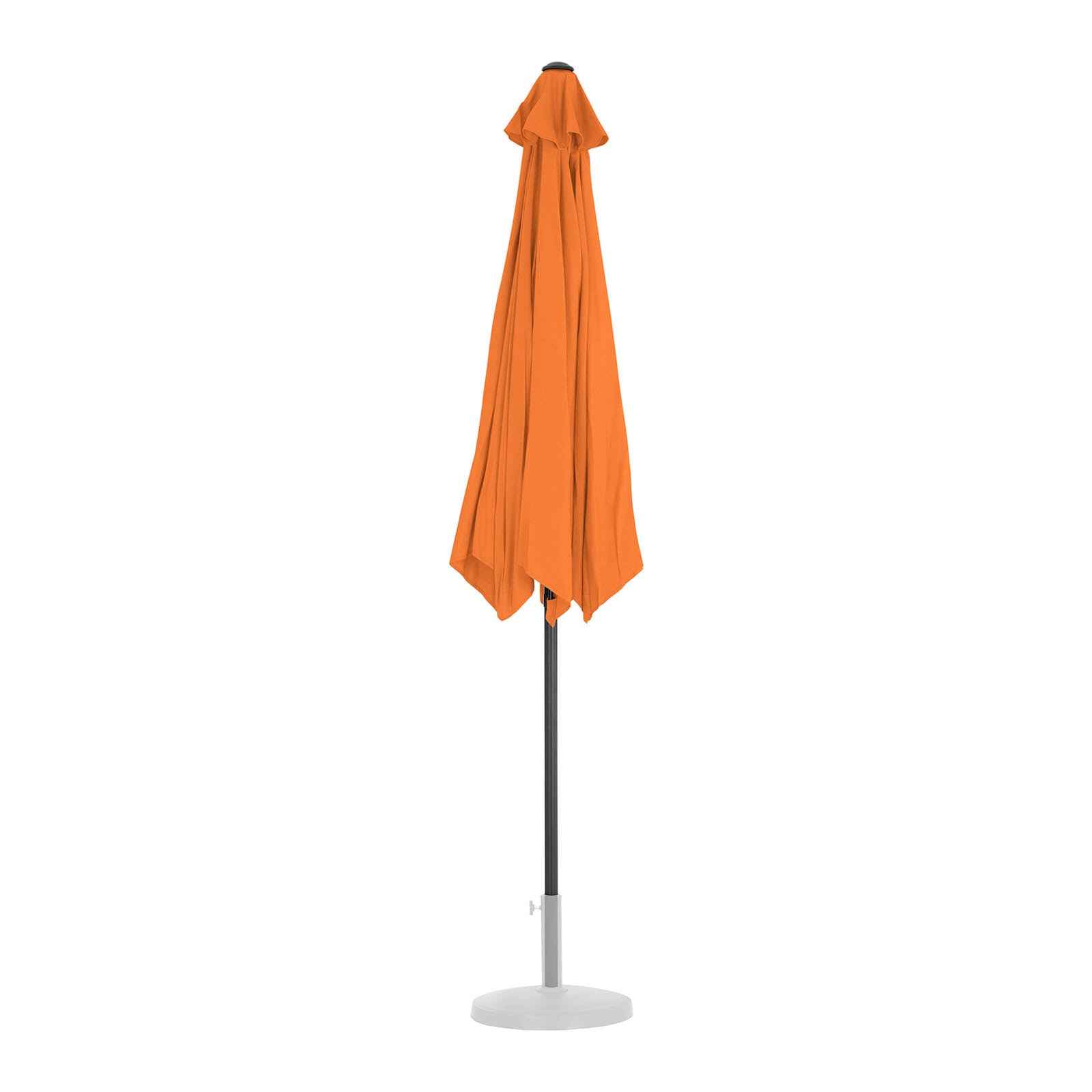 Parasol de terrasse hexagonal diamètre 300 cm inclinable orange