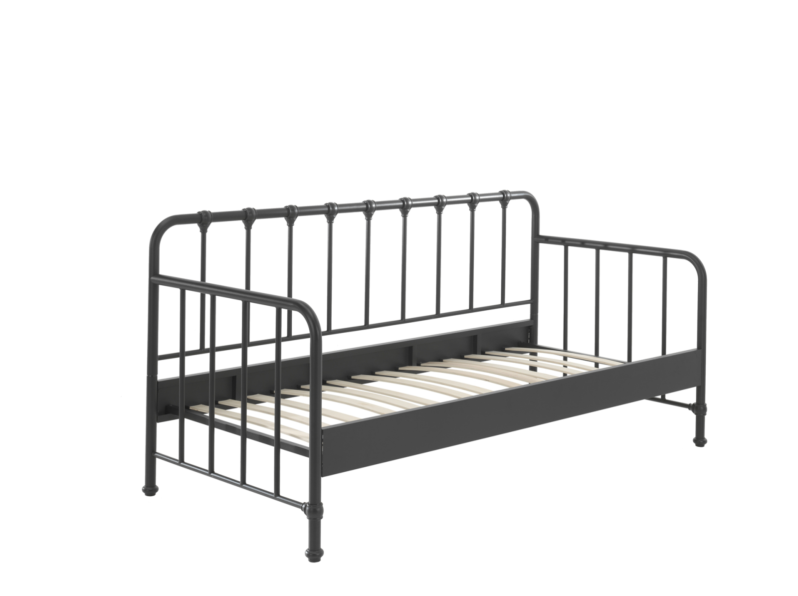 Metallbett BRONXX - schwarz matt - 90x200 cm