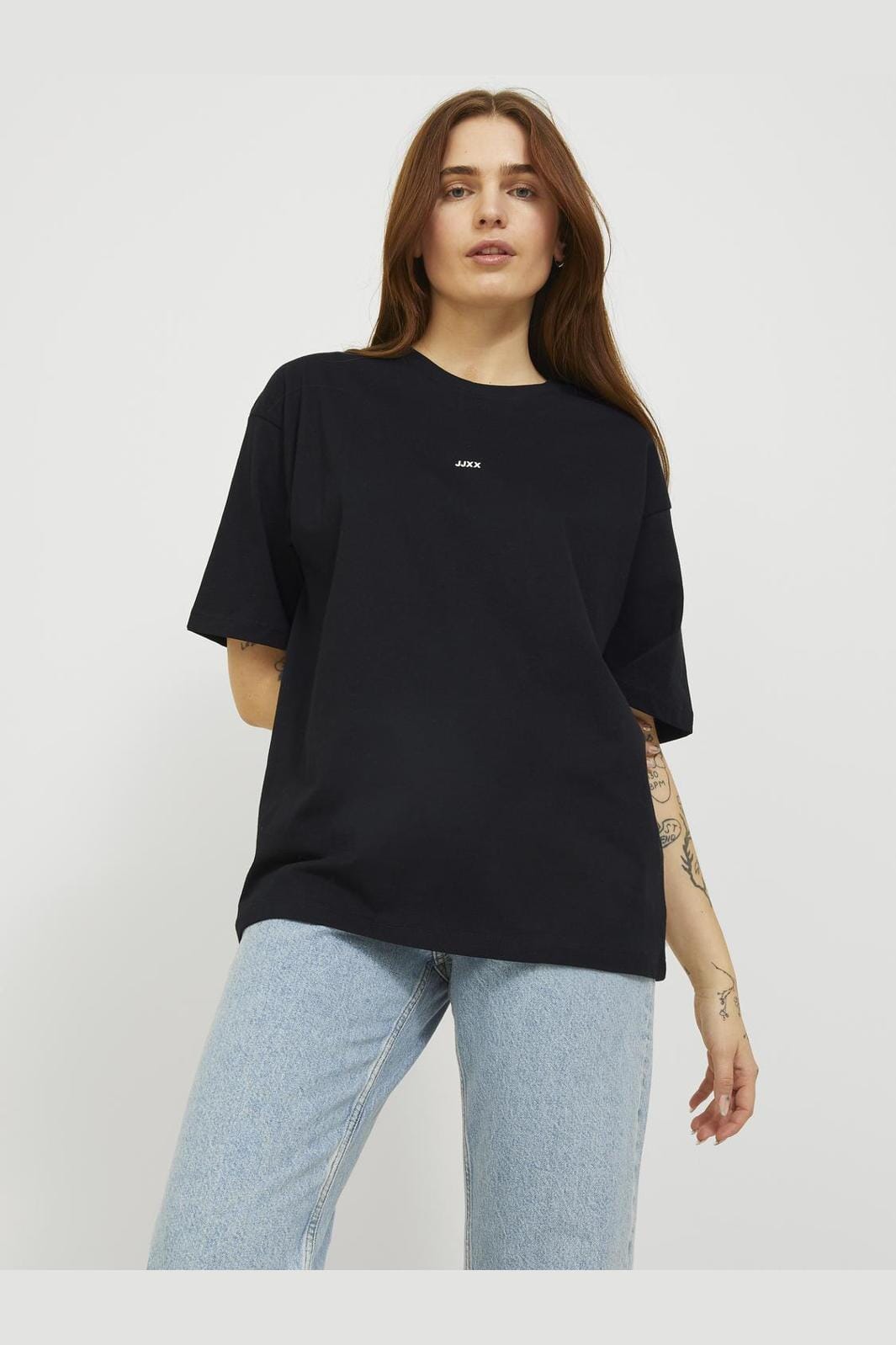 Jjxx Jxandrea Loose Ss Logo Tee 3861160 black white logo