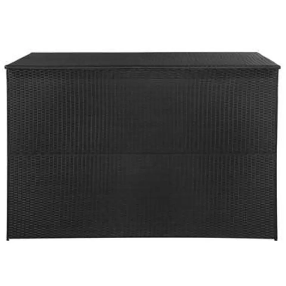vidaXL - Opbergcontainer Voor Buiten - Zwart - Poly rattan