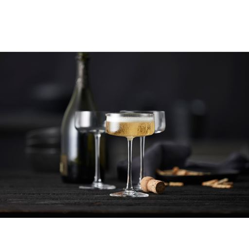 Lyngby Glas Krystal Zero 4-pak Champagneskål, Klar, 26 cl