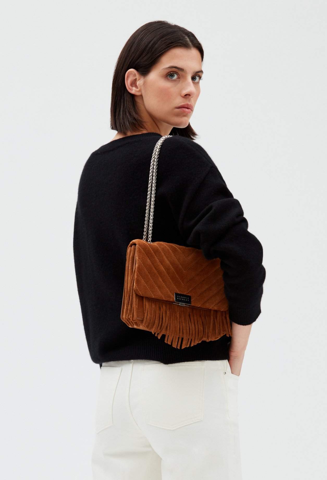 Sac Angela franges cuir