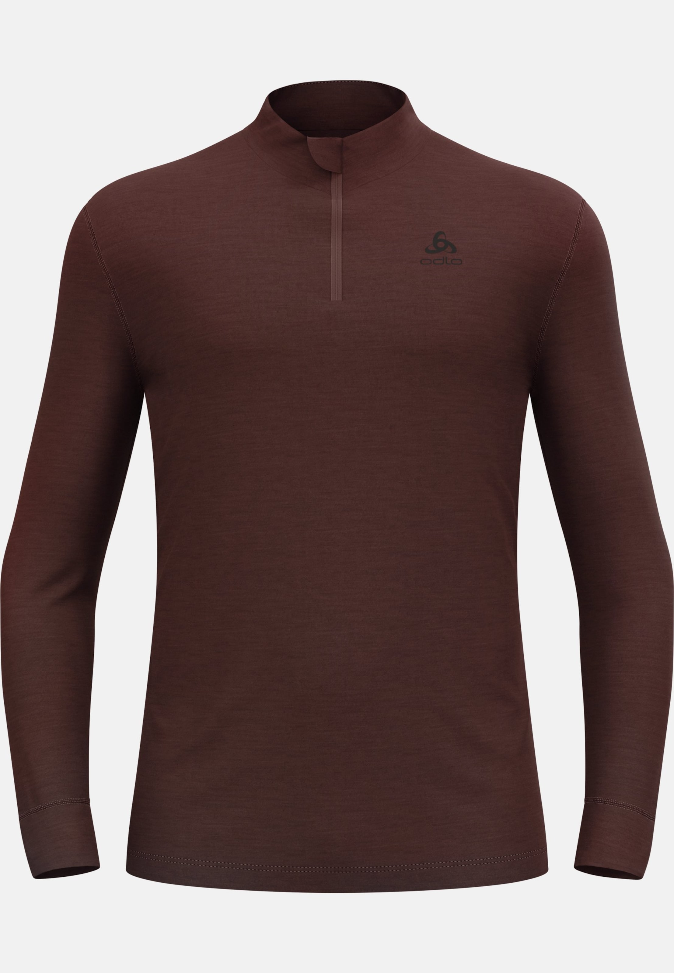 Natural Merino 200 Base Layer Half Zip in fudge