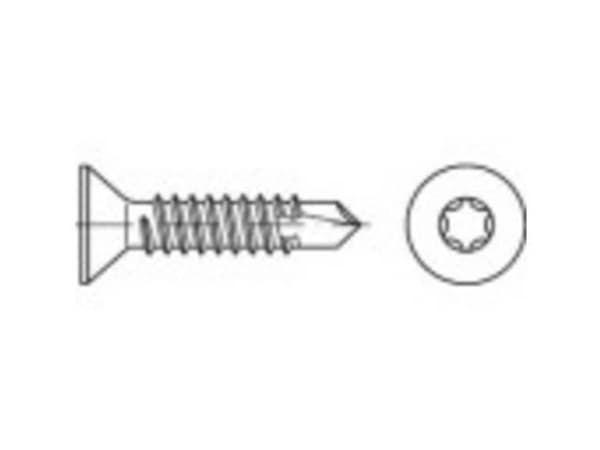 TOOLCRAFT 141556 Borskrue 4.2 mm 22 mm T-profil DIN 7504 Stål Galvaniseret 1000 stk