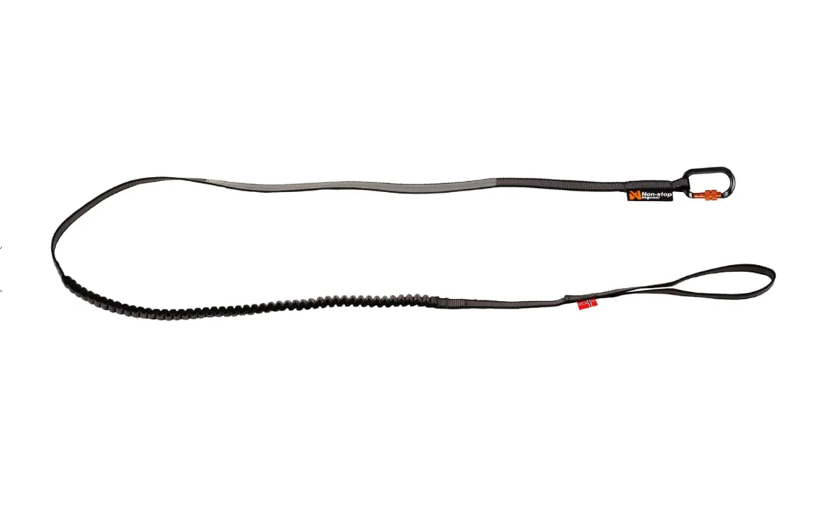 Non-stop Dogwear Touring Bungee Leash 2.8m/13mm, Screw-Lock Grey
