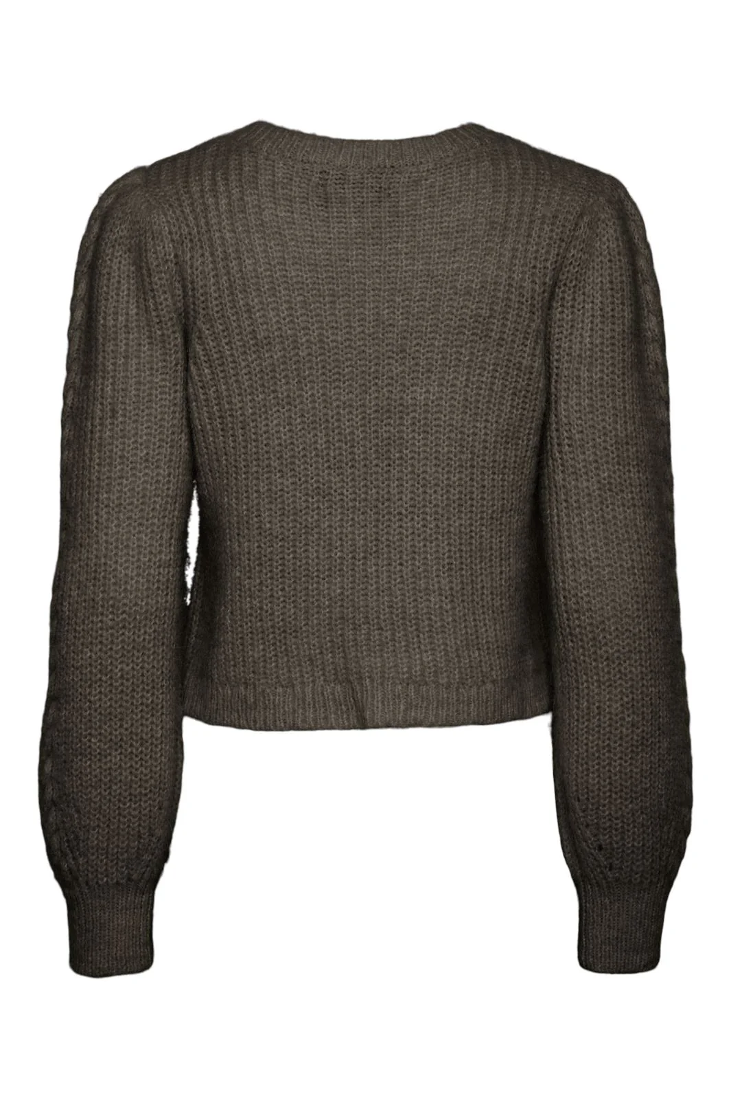 Pieces Pcrow Ls O-Neck Bow Knit 4673612 morel black woven bows