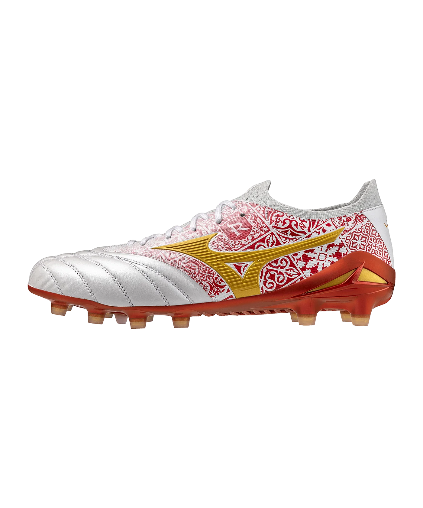 Mizuno Morelia Neo IV Beta Made in Japan FG Sergio Ramos Weiss Gold F04