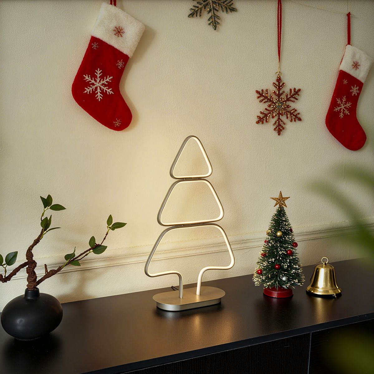 Kerst tafellamp staal kerstboom incl. LED - Arbre