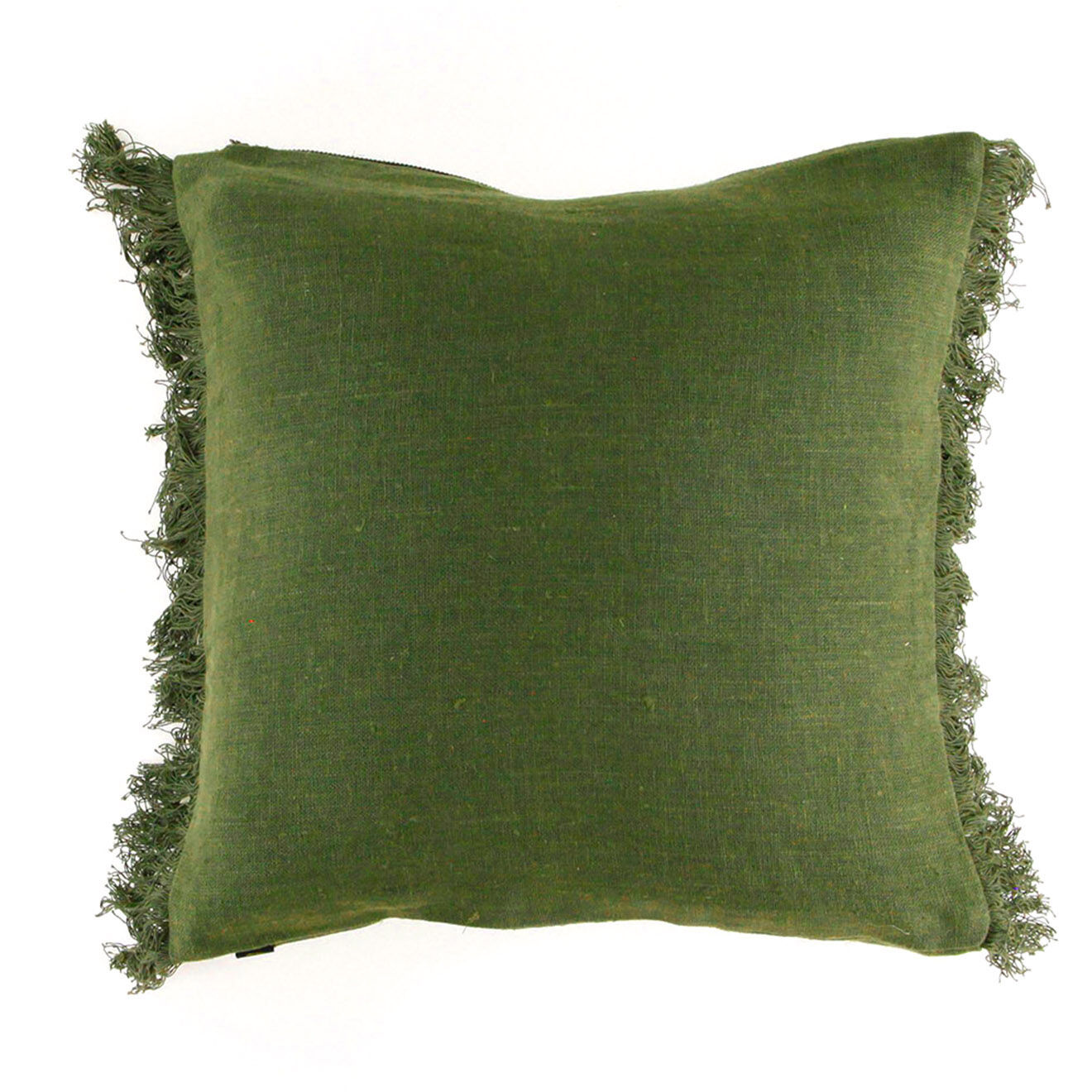 Haomy Housse de coussin 100% Lin Wani kaki - 45x45 cm