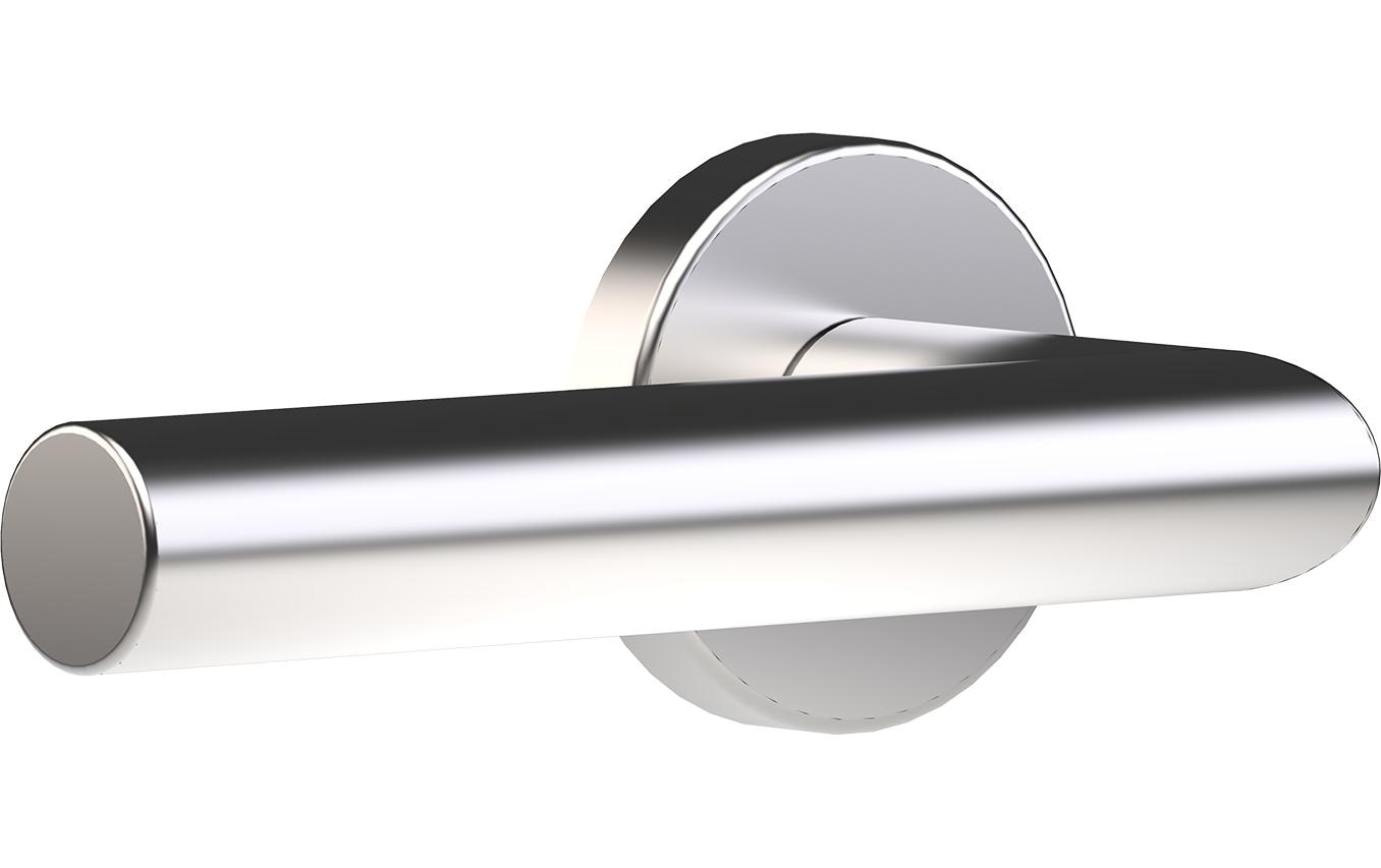 Fortis Handgriff Mechanischer Hebel, L-Form, Links SilberMechanischer Hebel für die Innenseite der Tür, der eine zuverlässige manuelle Bedienung als Ergänzung zum elektronischen Griff ermöglicht