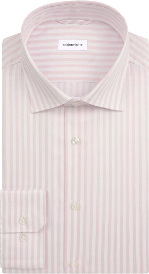 Seidensticker Business Shirt Regular Long sleeve Kent-Collar Stripes Pink