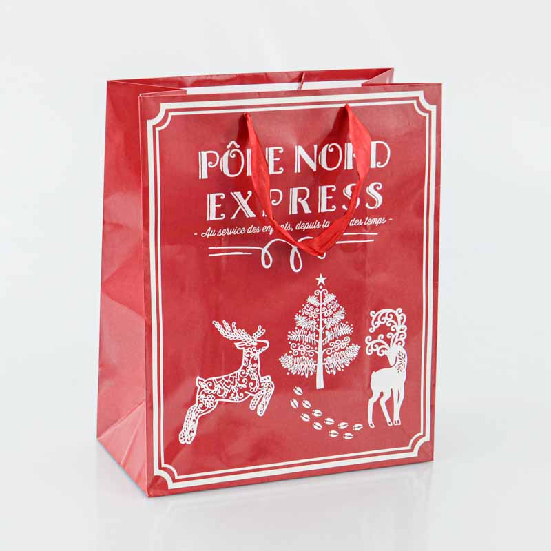 Sac cadeaux Noël 'Pôle Nord Express'