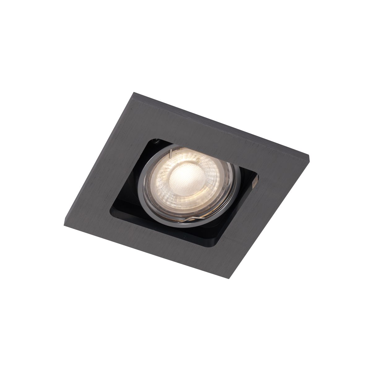 Set van 6 Moderne inbouwspot gunmetal GU10 50mm rond kantelbaar - Qure