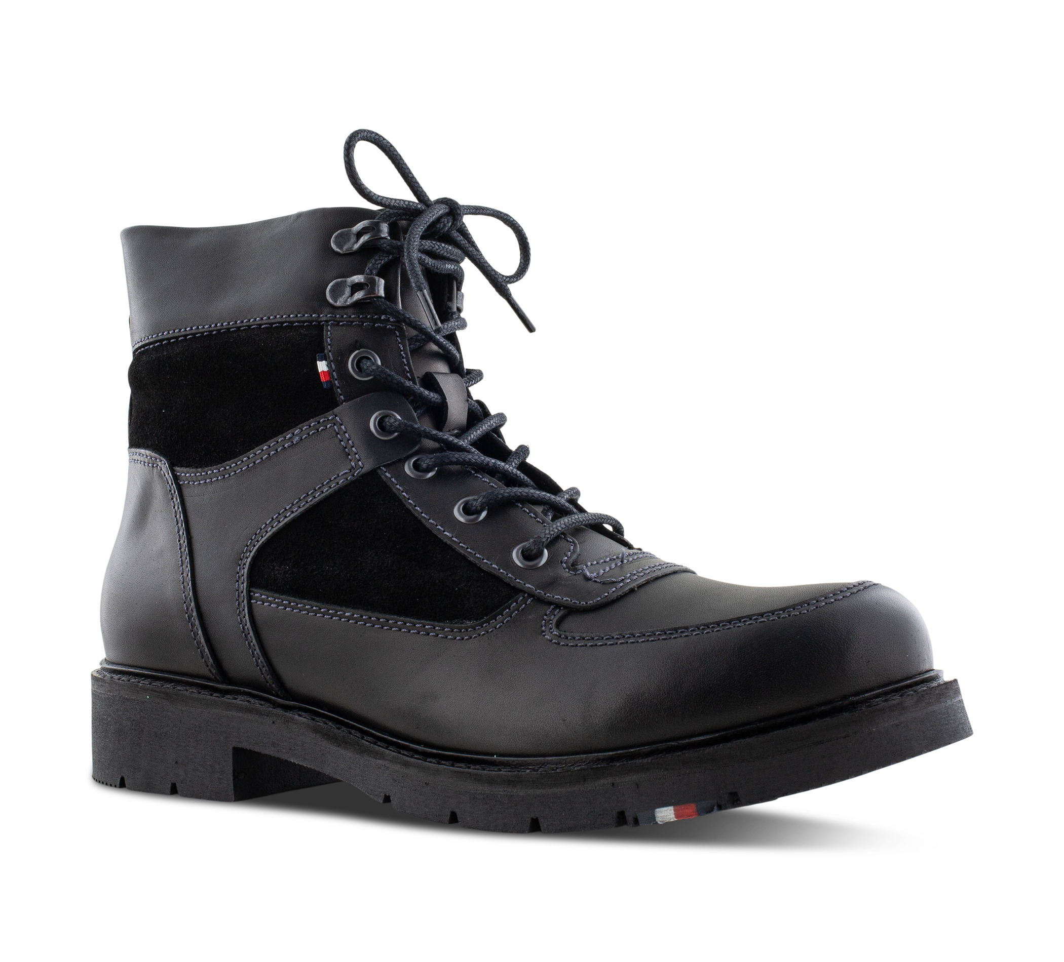 Tommy Hilfiger Rwb Hilfiger Warm Mix Laceboot - Schnürstiefel Leder schwarz