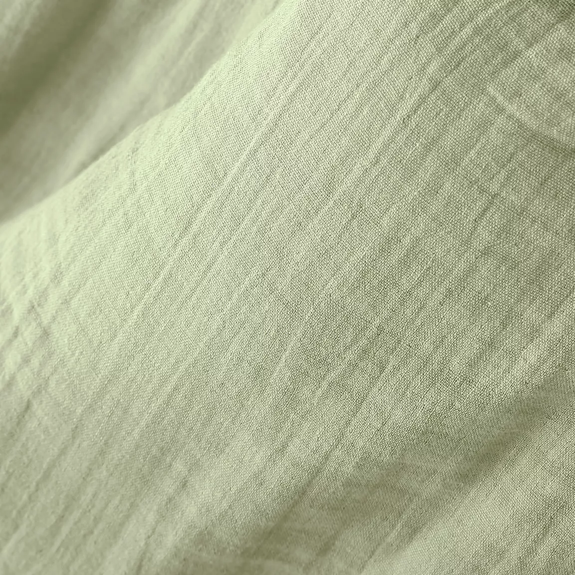 Drap housse gaze de coton (200 x 200 cm) Gaïa Vert tilleul