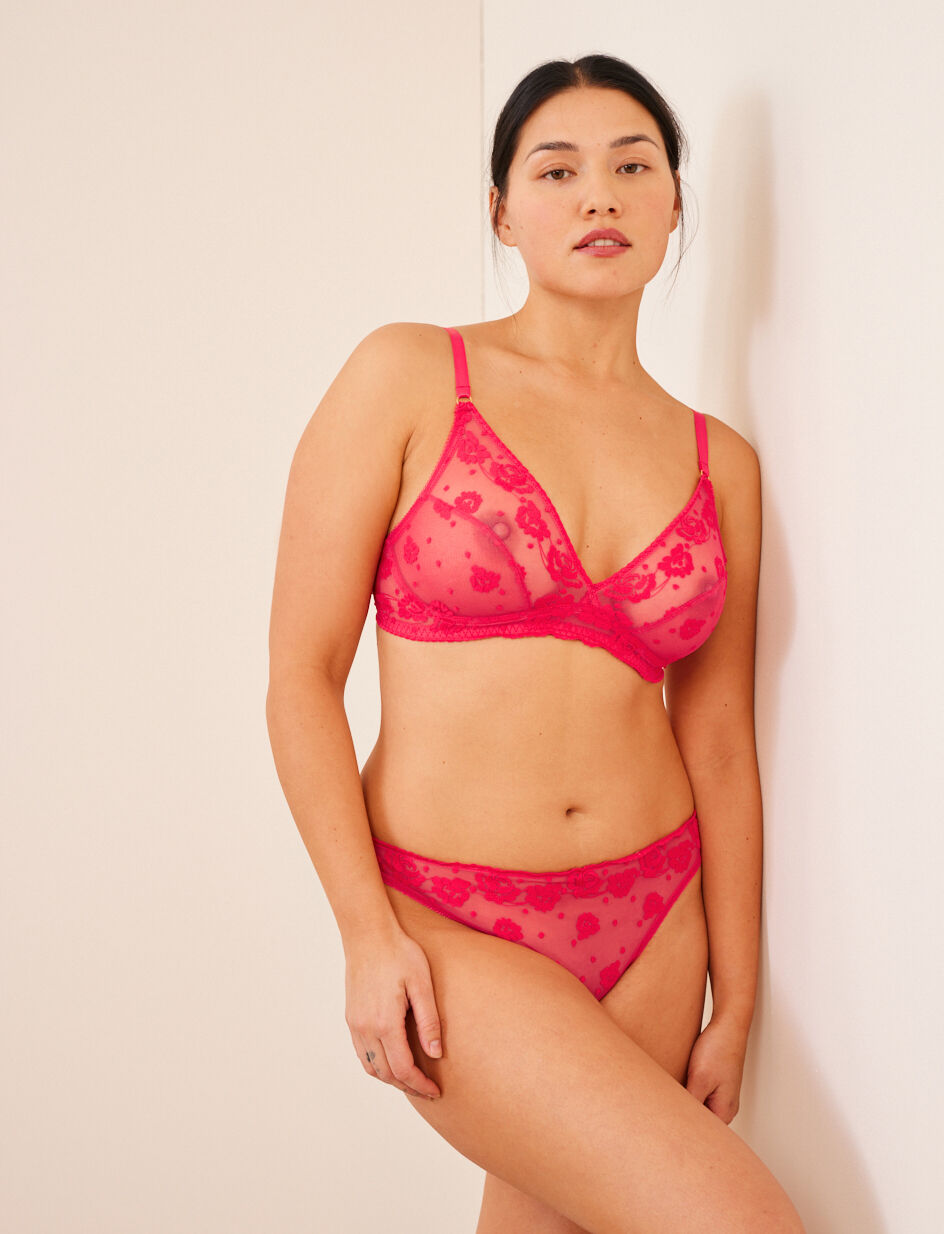 Culotte taille basse - rose groseille