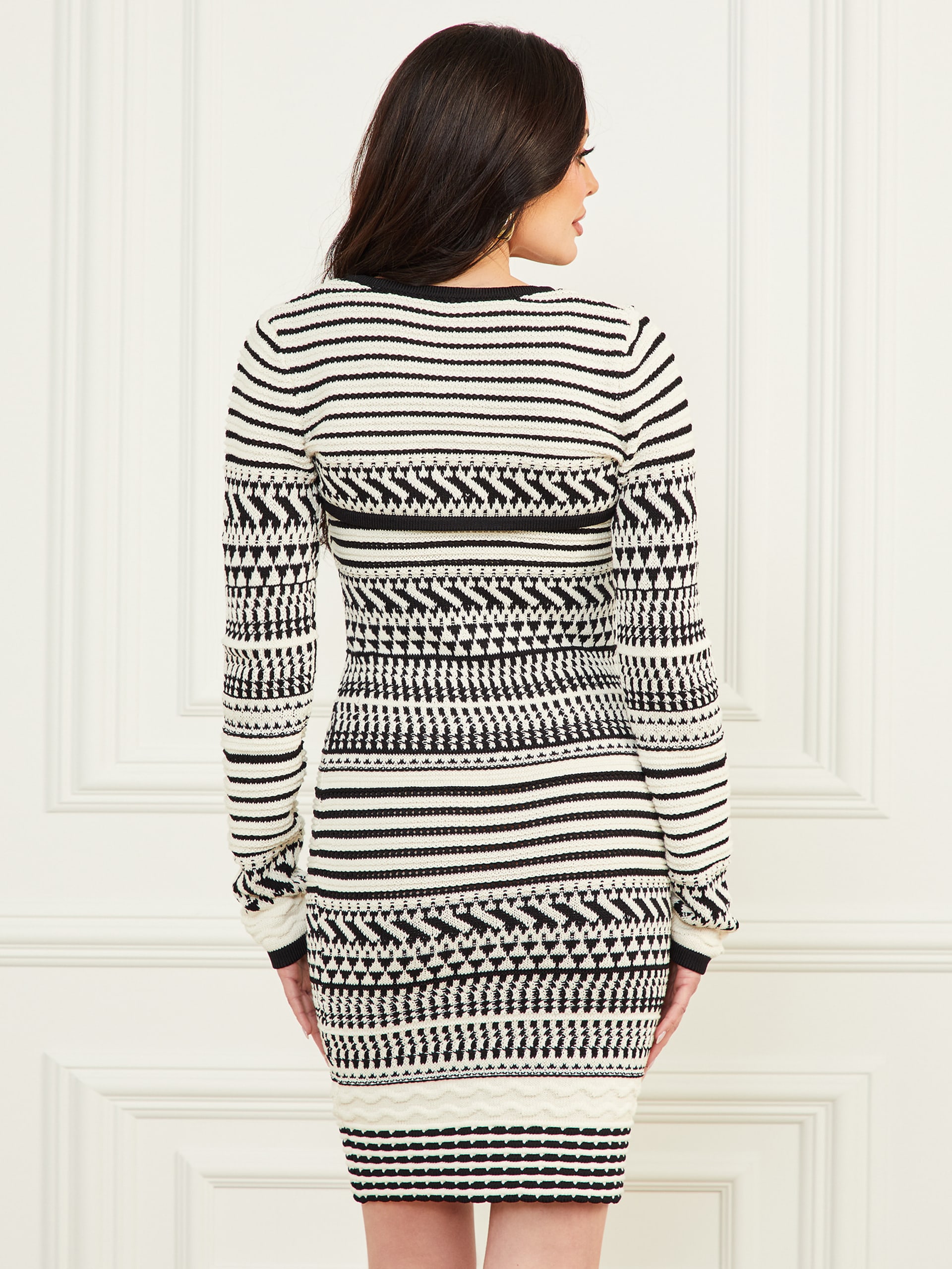 Conjunto de suéter Arianna com costura