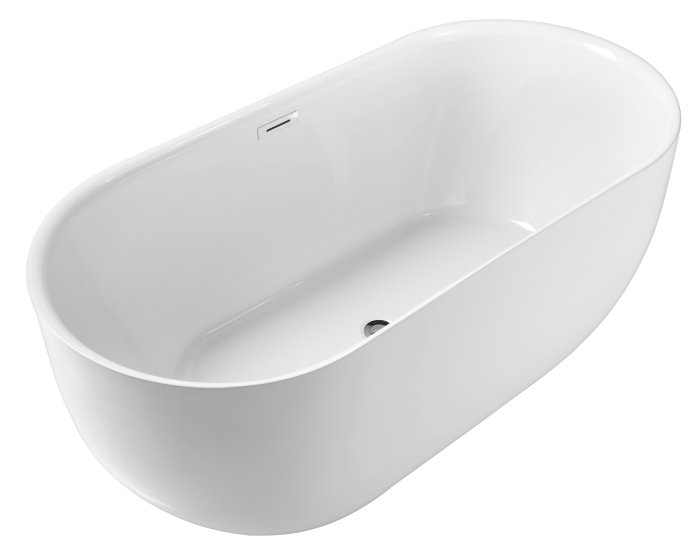 Badekar ovalt fritstående L170 x B78 x H60 cm